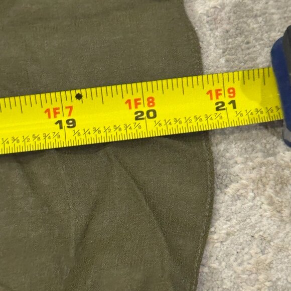 Sue Wong 100% Silk Scarf Shawl Large Army Green Brown Sheer Lace Hand Beaded #1 - Picture 15 of 16